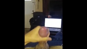 Rubbing my Cock until my Cum Shoots out of my Cock