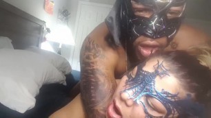 Sexy Masked Amateur Couple Passionate Doggystyle