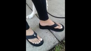 Latina MILF Neighbor I just Met let me Record her Perfect Feet & White Toes
