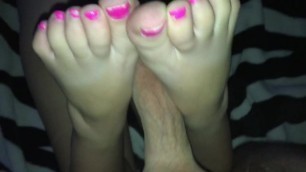 FJ best Homemade Footjob Pink Toes