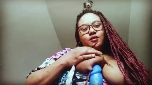 Ebony Babe Plays with her Big Tits