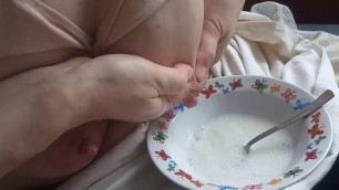 Milking Boobs.spray milk.Mom.Lactation