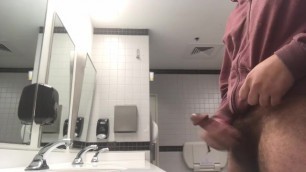 Jerking out of Stall in Bathroom Short Clip