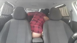 Step Mom tries Quick Fuck on Backseat with Step Son
