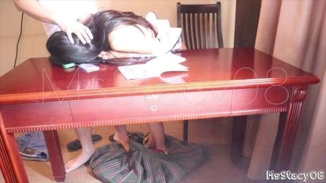 18yo Pinay Student Gets Fucked by Step Dad while doing Homework