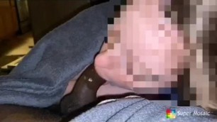 Girlfriend gives Sloppy Blowjob on the Couch