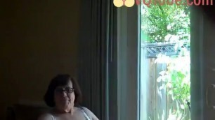 Fucking Granny Comsluts Mouth In Front Of A Window Big Cock And Balls