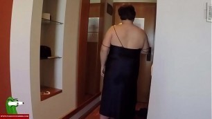 He fucks the fat woman on the floor of the hotel's room&period; SAN227