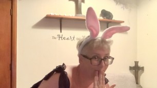 RUN rabbit! Cheeky bunny gets fucked and filled.  Littlekiwi brings awesome mature homemade content, everytime.